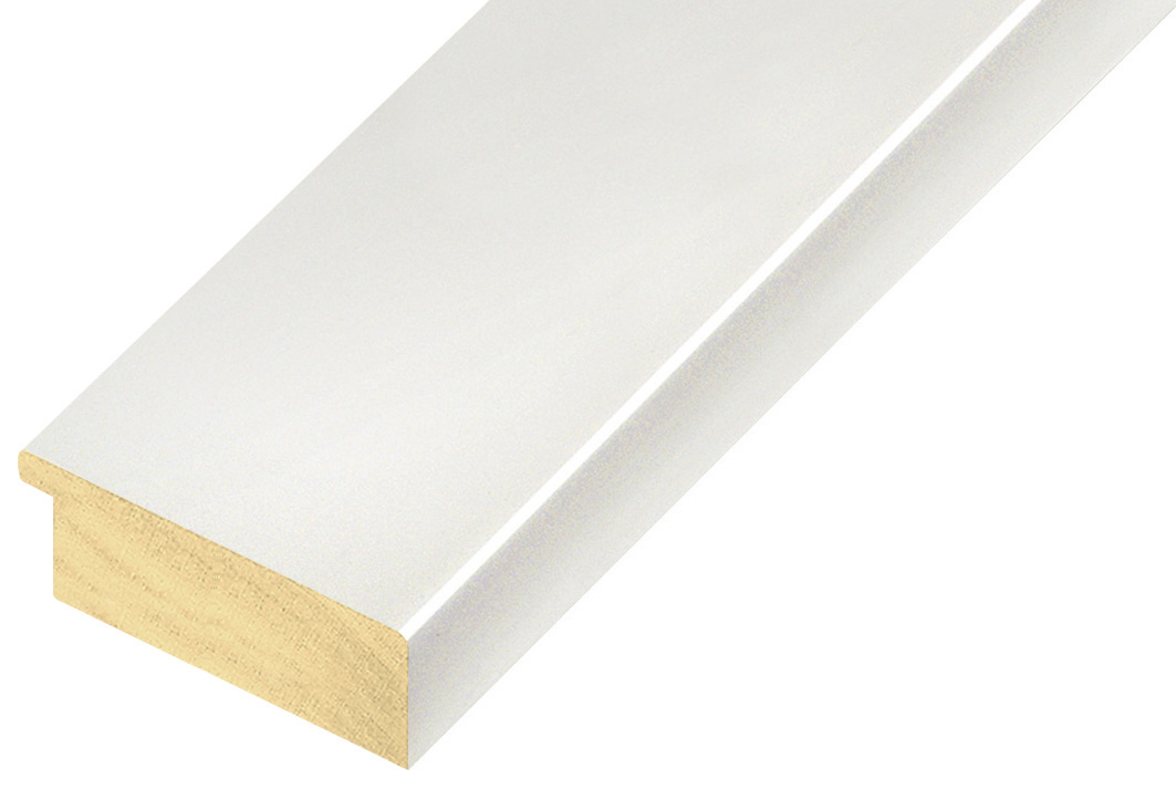 Moulding ayous, width 58mm height 20 - bright white - 60BIANCOLUC