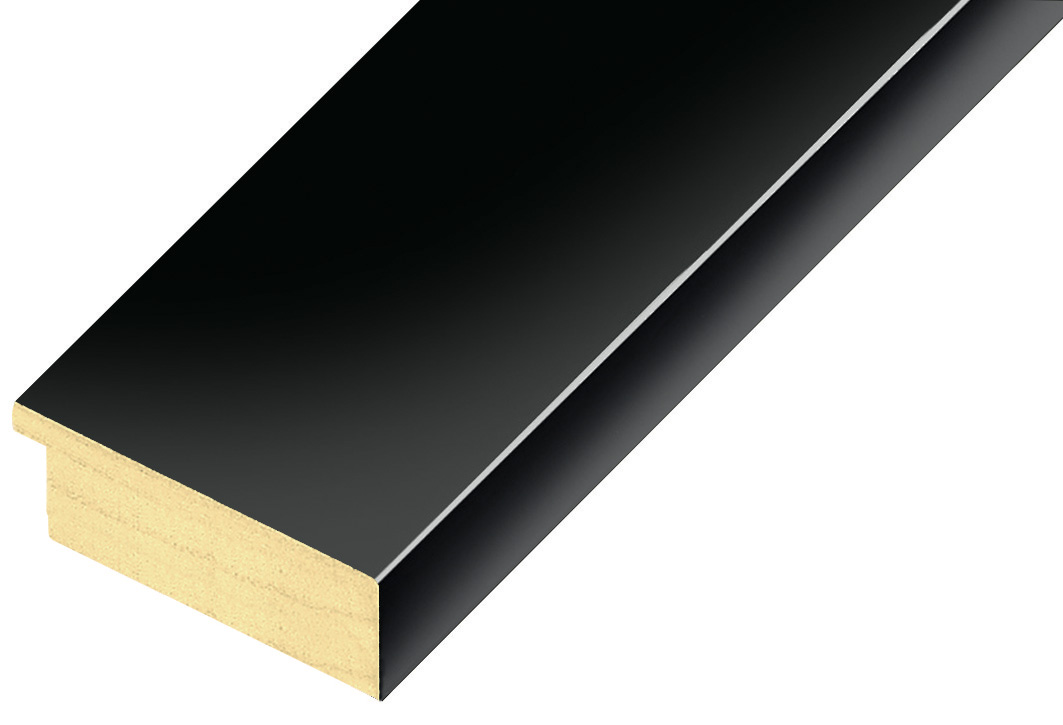 Moulding ayous, width 58mm height 20 - bright black