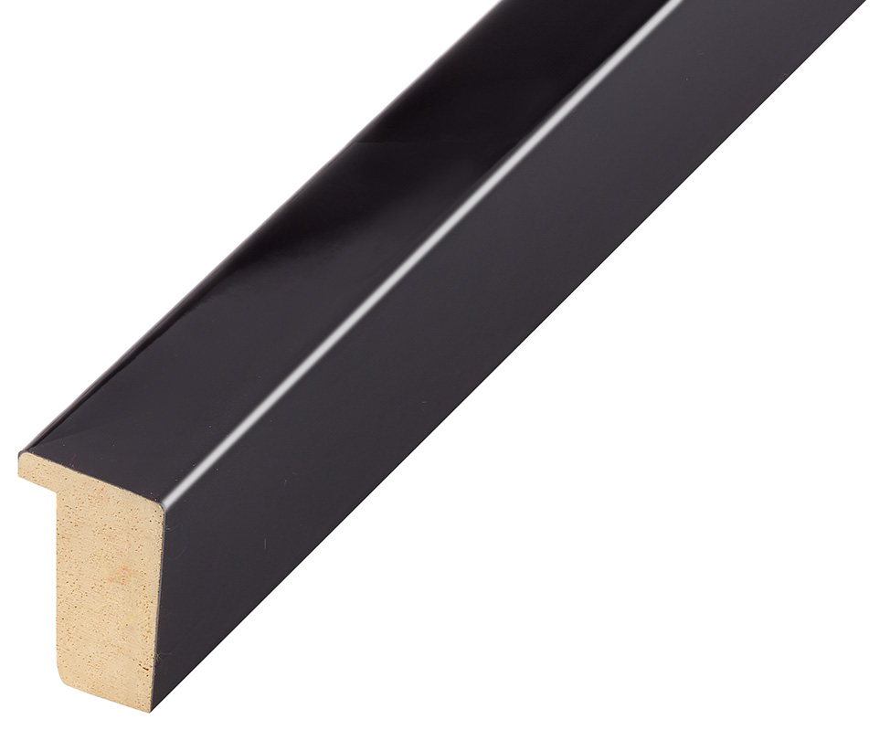 Moulding ayous, width 20mm height 32 - black lacquered