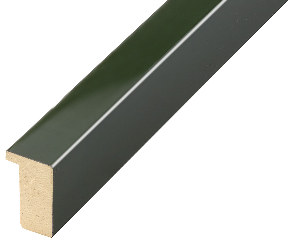 Moulding ayous, width 20mm height 32 - green lacquered