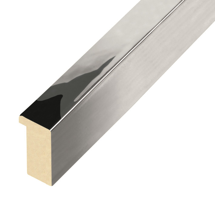 Moulding ayous, width 20mm height 32 - bright silver