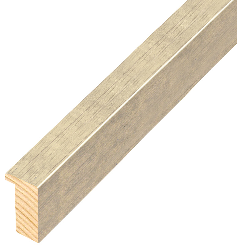 Moulding finger-jointed pine, width 67mm, height 32 - Silver - 616ARG