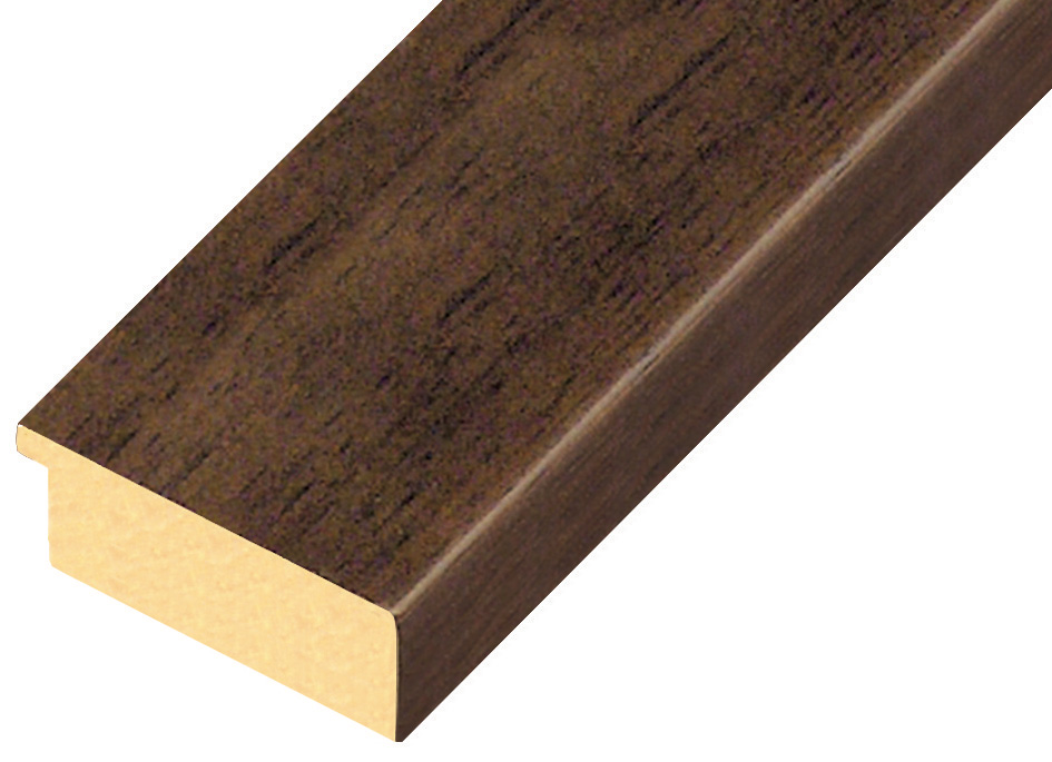 Moulding ayous, width 58mm height 20 - walnu, open grain  - 61NOCE