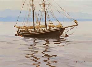 Painting: Boat - 60x90 cm