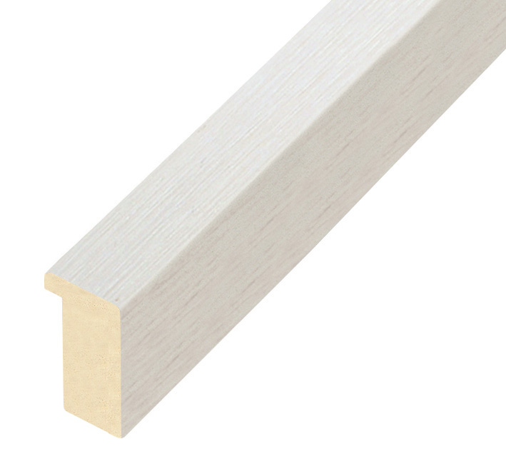 Moulding ayous, width 20mm height 32 - white, open grain