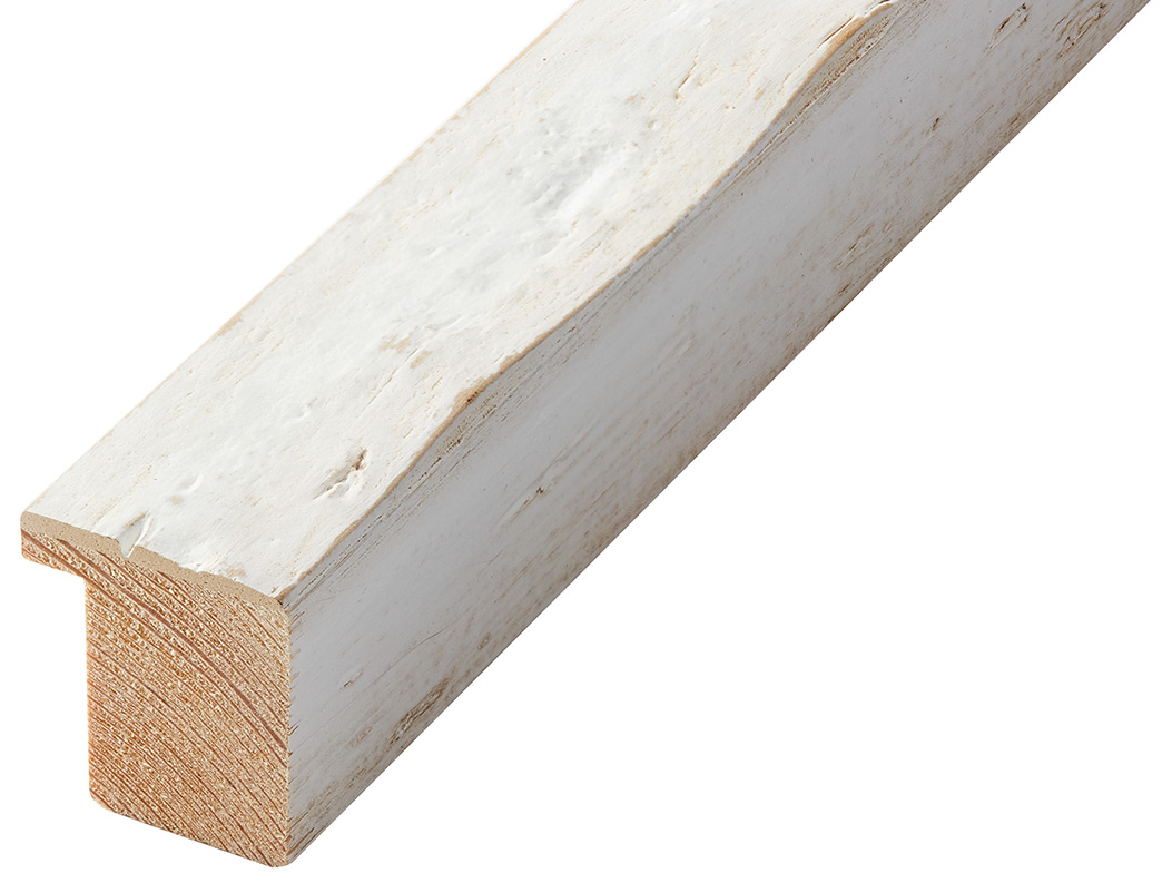 Moulding finger-jointed fir Width 30mm - White - 629BIANCO