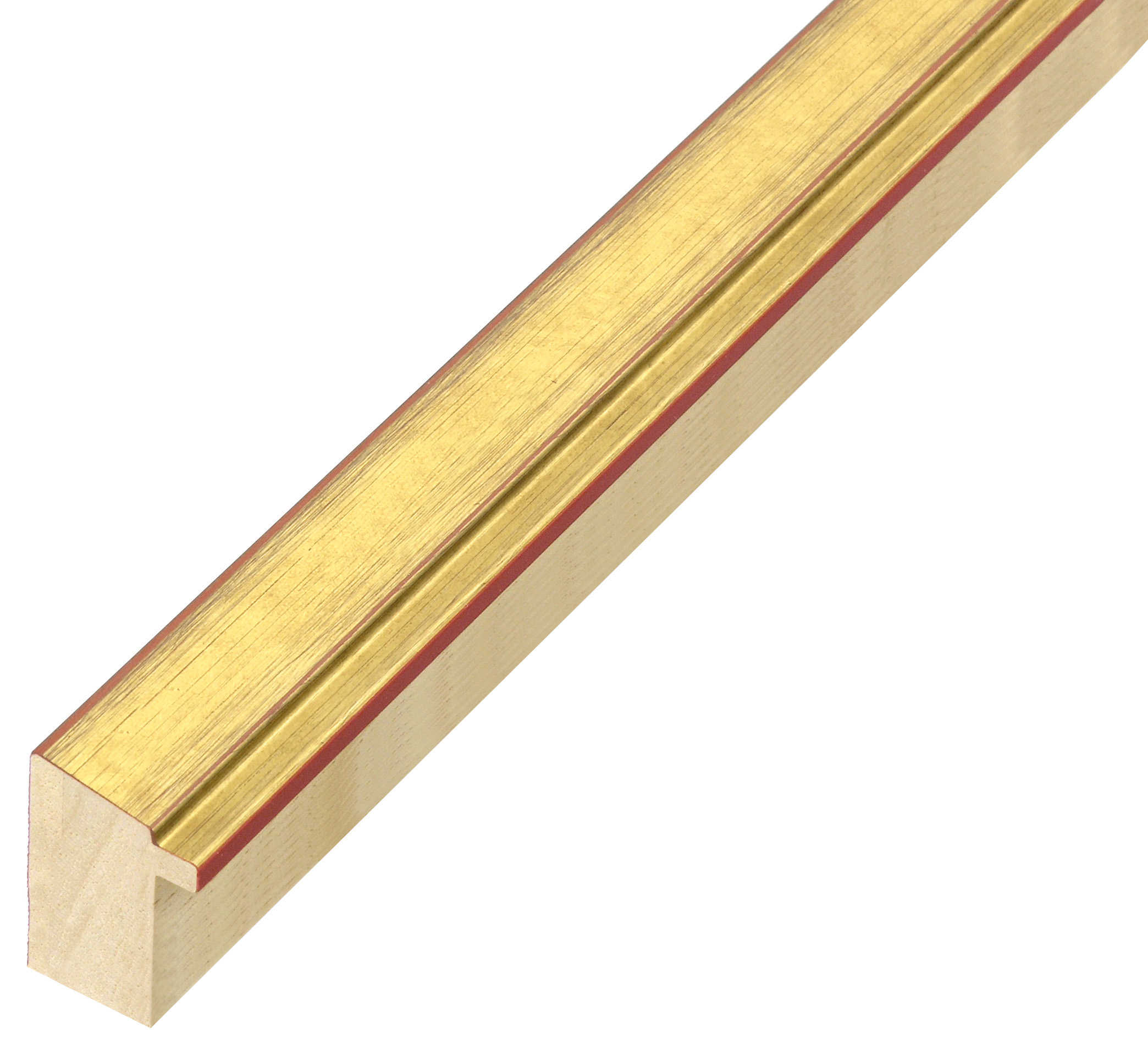 Moulding finger-jointed pine, width 22mm, height 35 - Gold - 632ORO