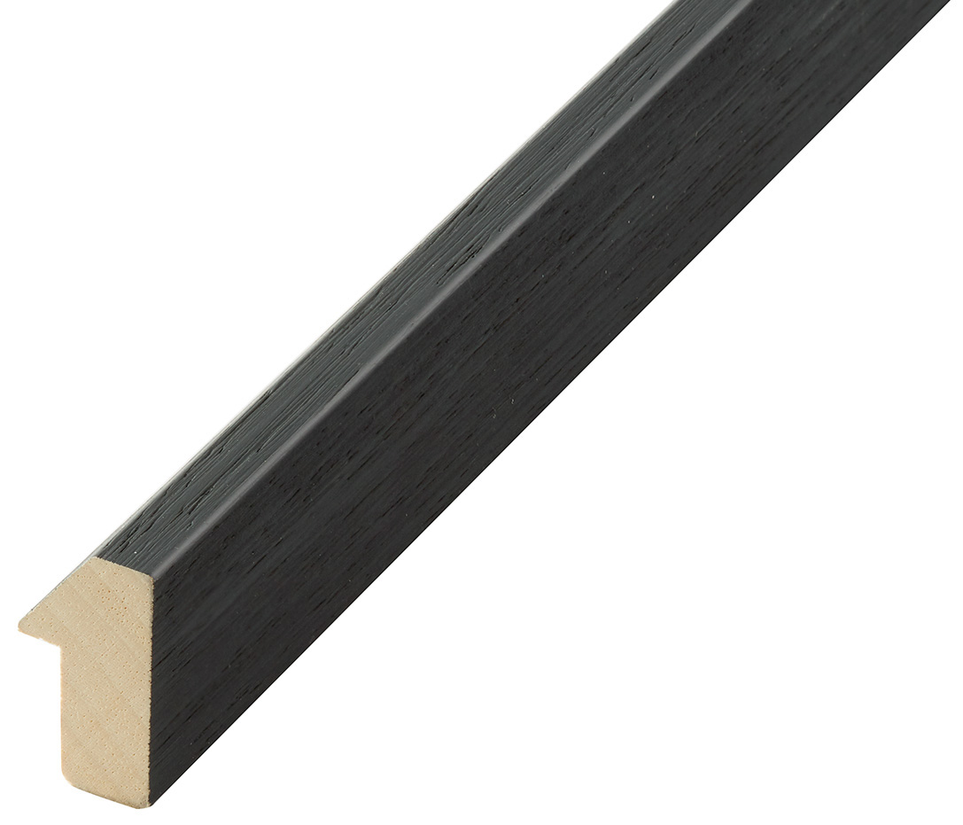 Moulding ayous, height 35mm, width 19mm, black - 649NERO