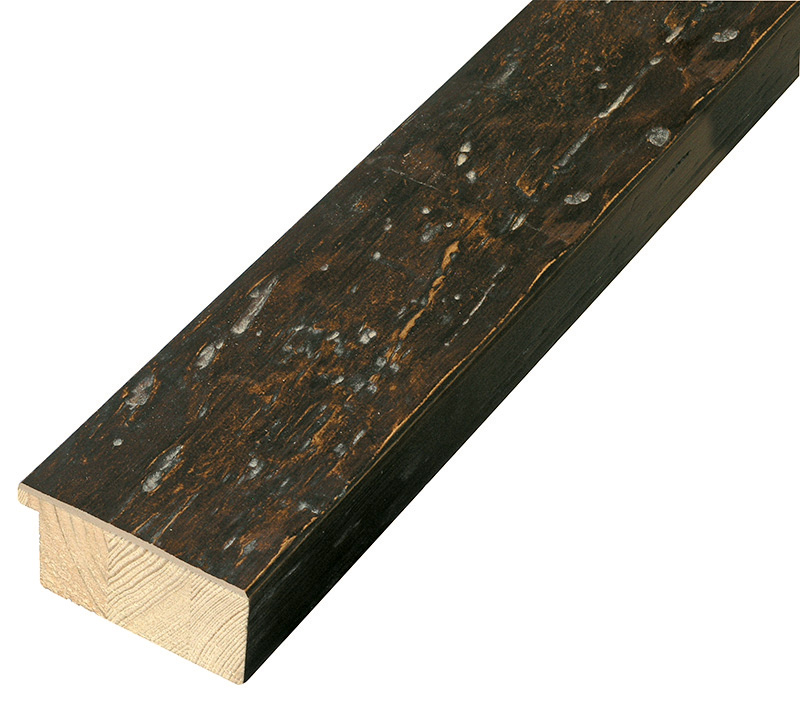 Moulding finger-jointed fir Width 68mm - Coffee