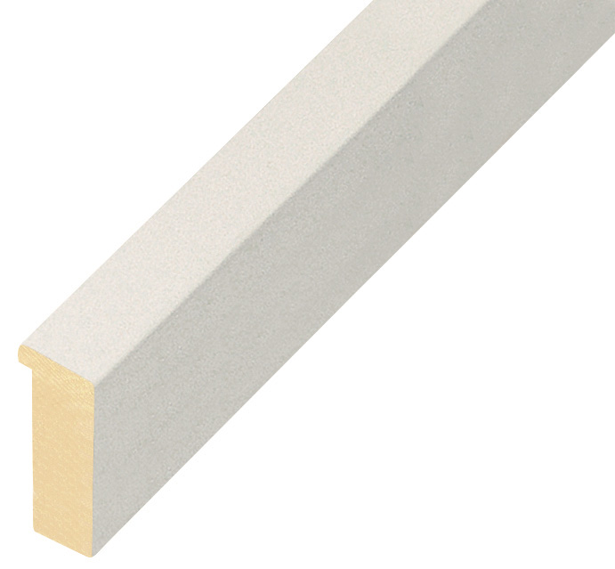 Moulding ayous, width 15mm height 32 - White, mat