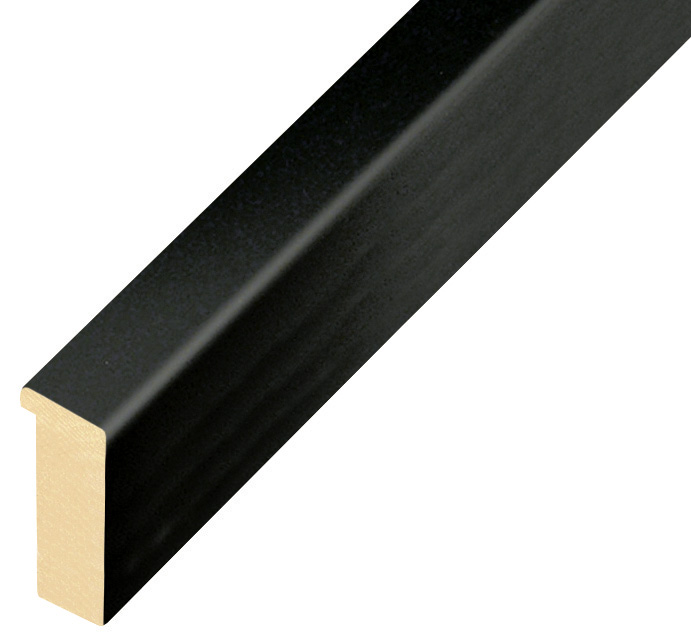 Moulding ayous, width 15mm height 32 - Black, mat