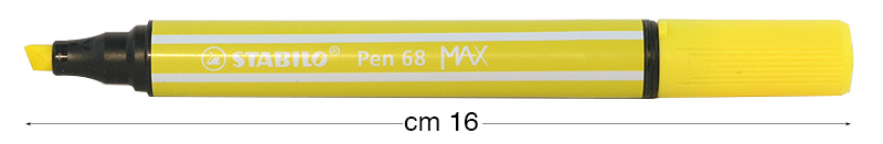 Stabilo Pen 68 MAX markers, Lemon Yellow