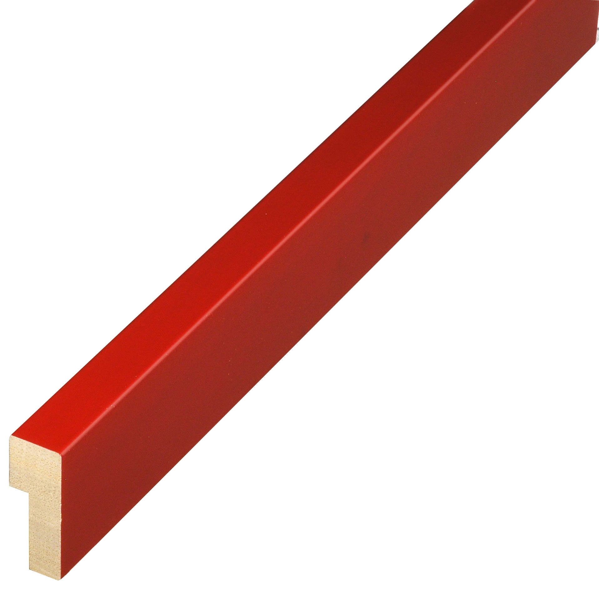 Moulding ayous - Widht 15 mm - Height 40 mm - Red - 726ROSSO