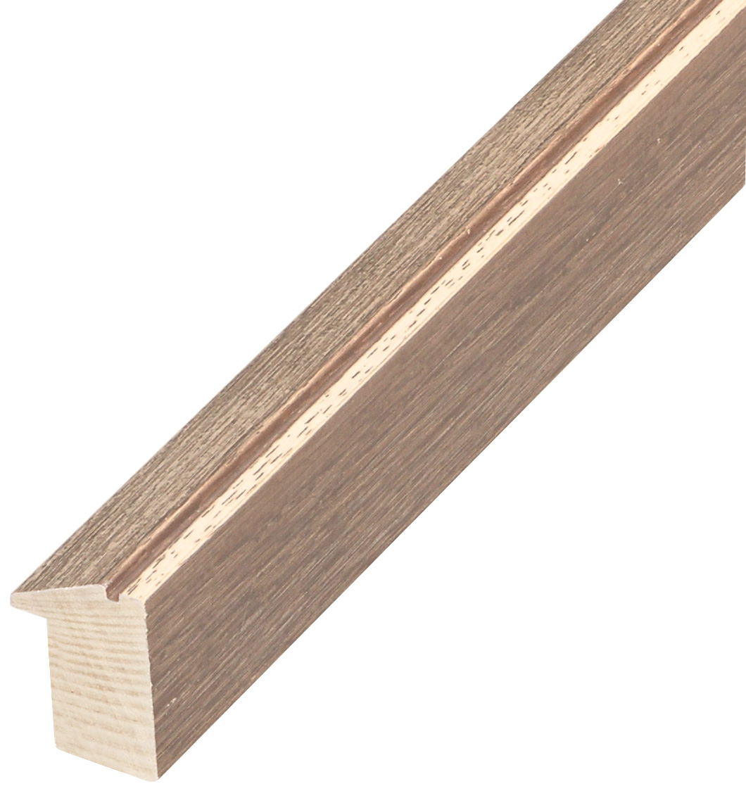 Moulding ayous, height 40mm width 28 - Brown