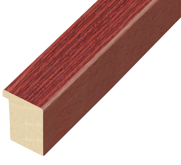 Moulding ayous, width 30mm height 32 - grooved red - 730ROSSO