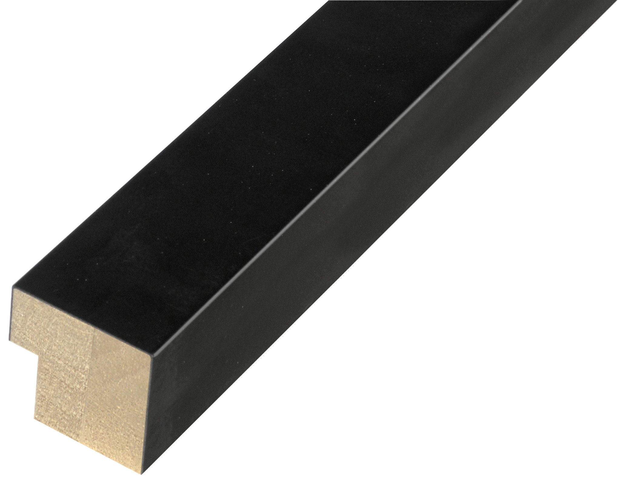 Moulding ayous jointed width 34mm height 34 - matt black - 733NERO