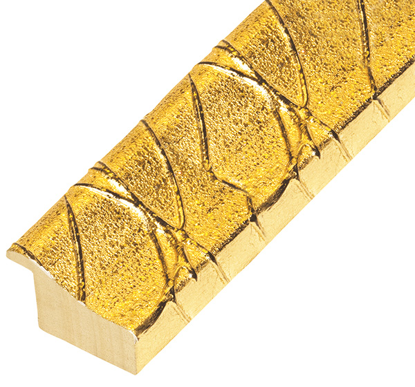 Moulding ayous, width 47mm, height 30 - gold with decorations - 736ORO