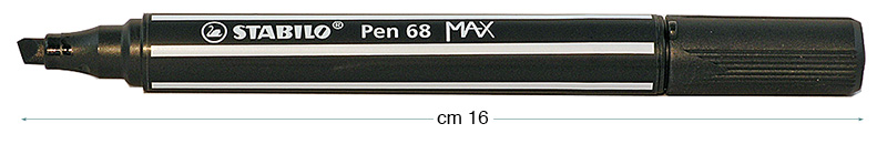 Stabilo Pen 68 MAX markers, Black