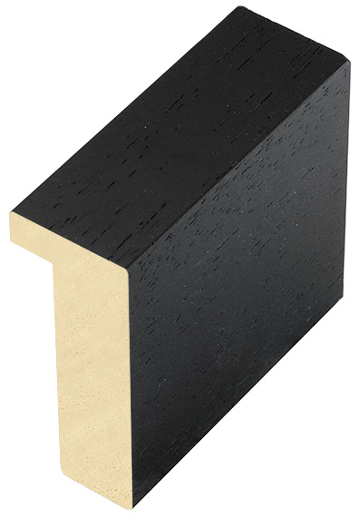 Moulding ayous, width 29mm, height 69, black - 749NERO