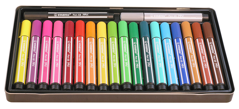 Complete set of 20 Stabilo Pen 68 MAX