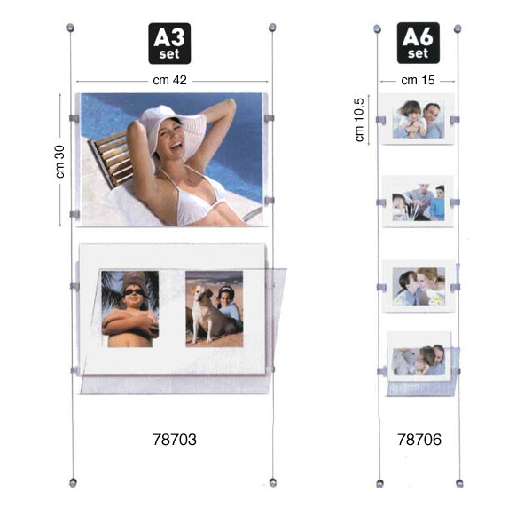 Set of portraits plates for Display-it system - 30x42 cm 