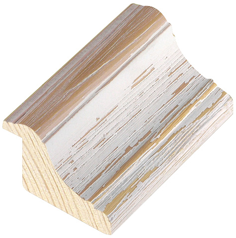 Moulding ayous width 44mm - White-beige, shabby - 813BEIGE