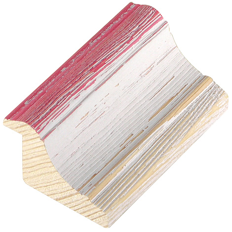 Moulding ayous width 44mm - White-pink, shabby