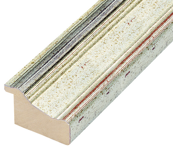 Moulding ayous, width 56mm, height 33 - distressed silver - 841ARG