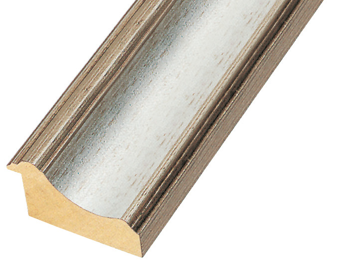 Moulding finger-jointed pine, width 70mm, height 34 - silver