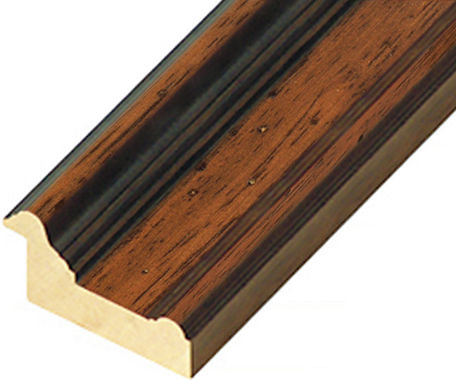 Moulding ayous, width 65mm, height 35, old walnut - 865NOCE