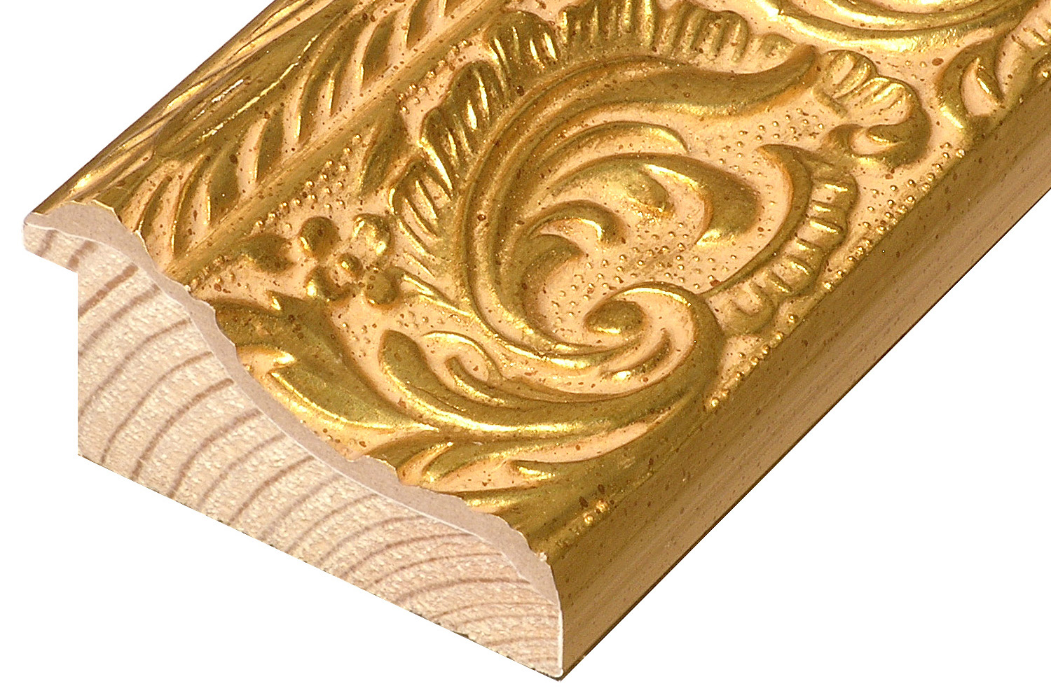 Moulding finger-jointed pine Width 69mm - Gold, decorations - 882ORO