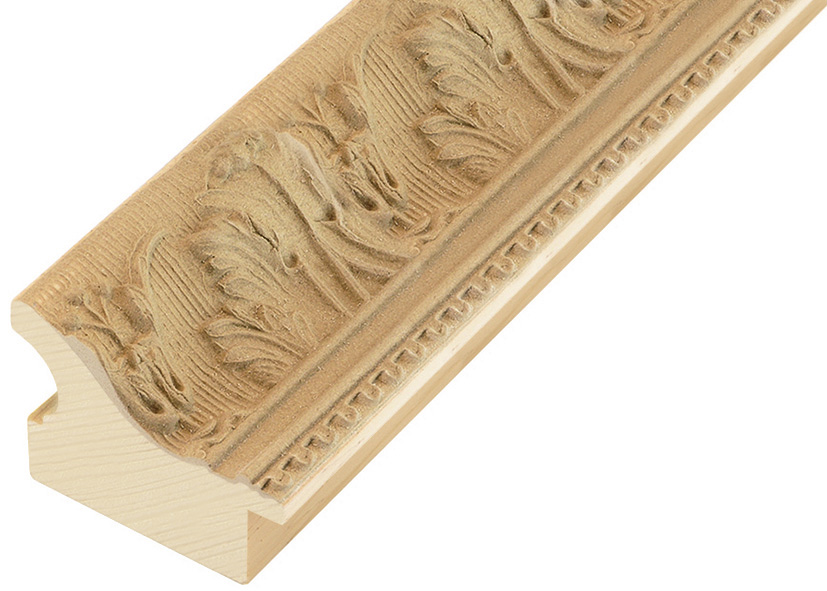 Moulding lamellar fir, width 60 mm - embossed, bare timber