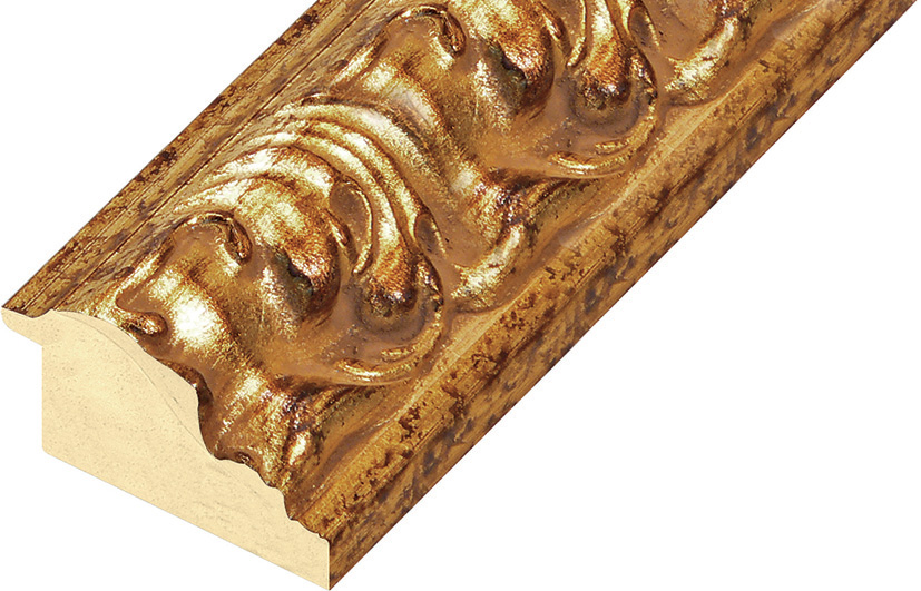 Moulding ayous, width 55mm, height 35 - Gold