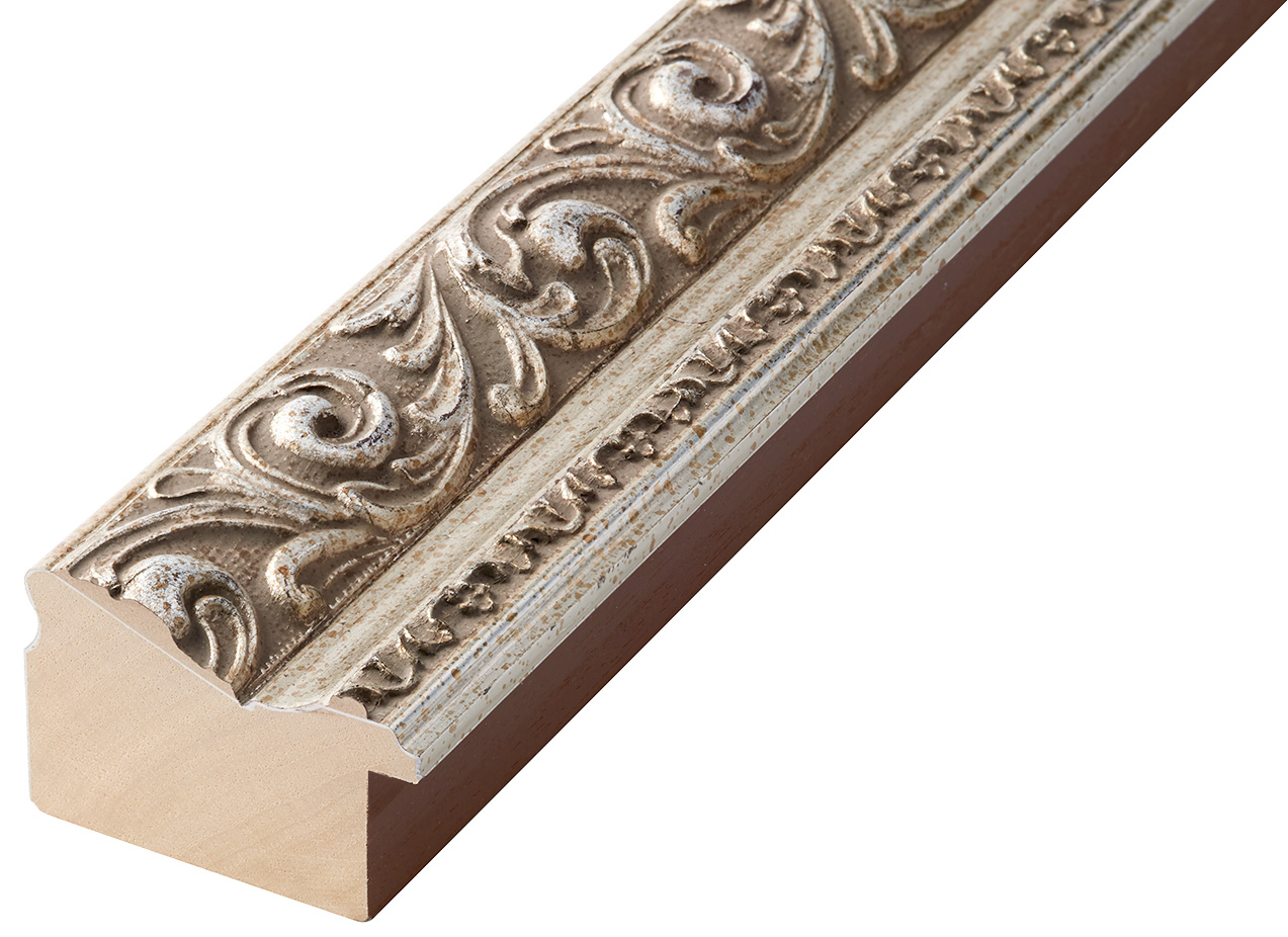 Moulding ayous, width 64mm, height 44 - silver
