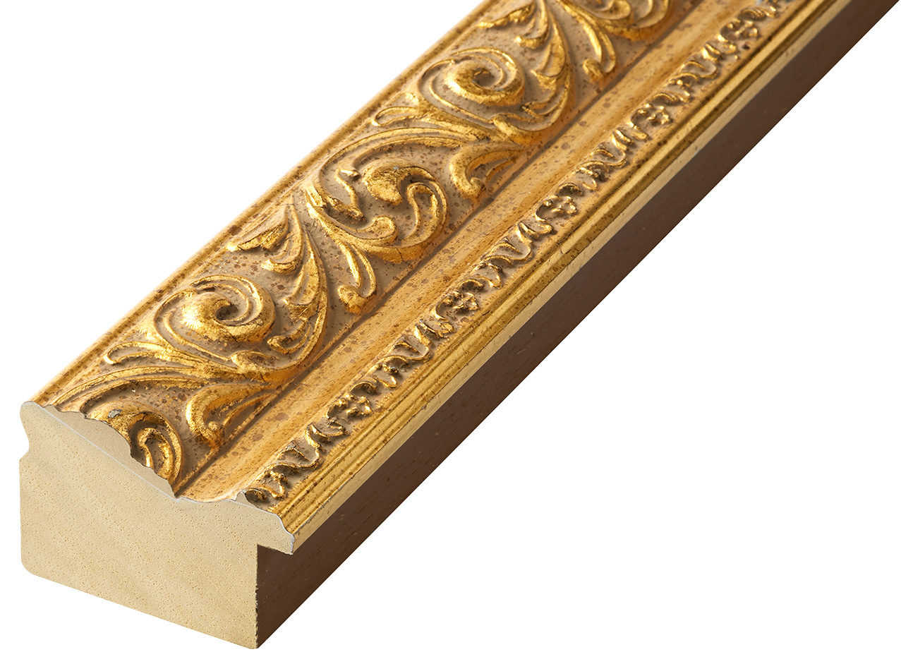 Moulding ayous, width 64mm, height 44 - gold - 936ORO