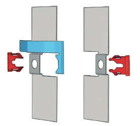 HangLock self-adhesive plates with 2 SpringLock locks