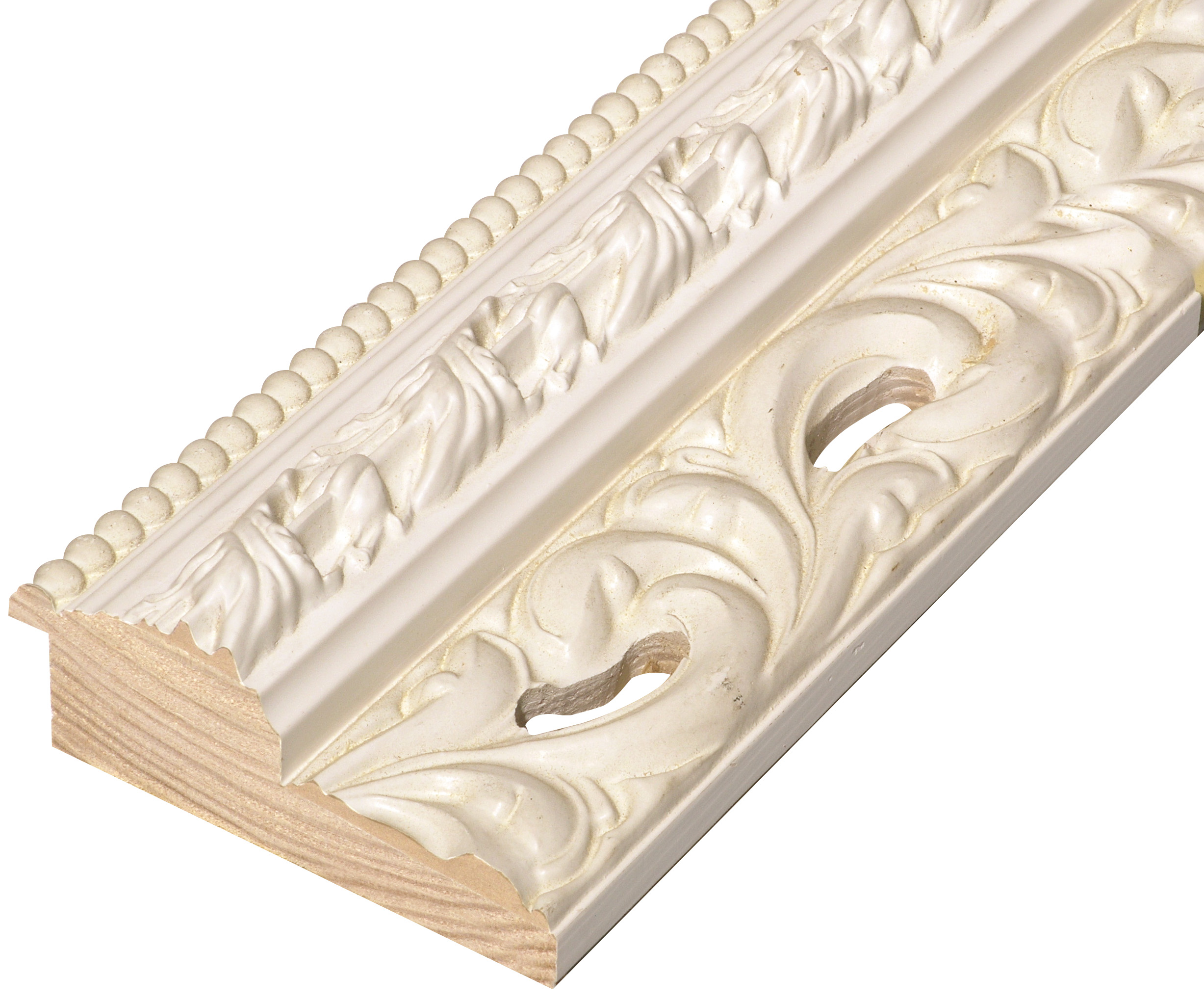 Moulding finger-jointed pine Width 100mm - Cream, decorations - 981CREMA