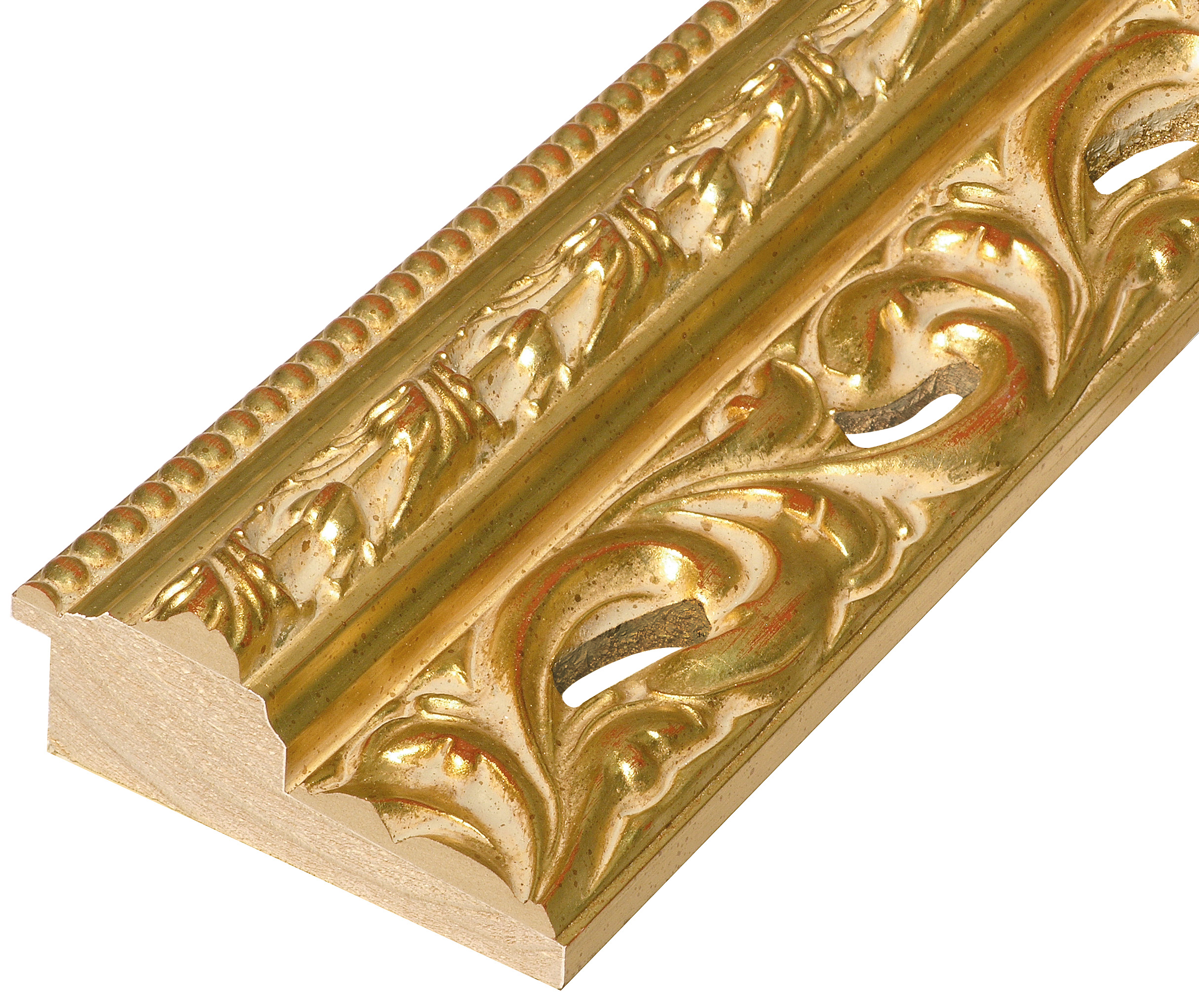 Moulding finger-jointed pine Width 100mm - Gold, decorations - 981ORO