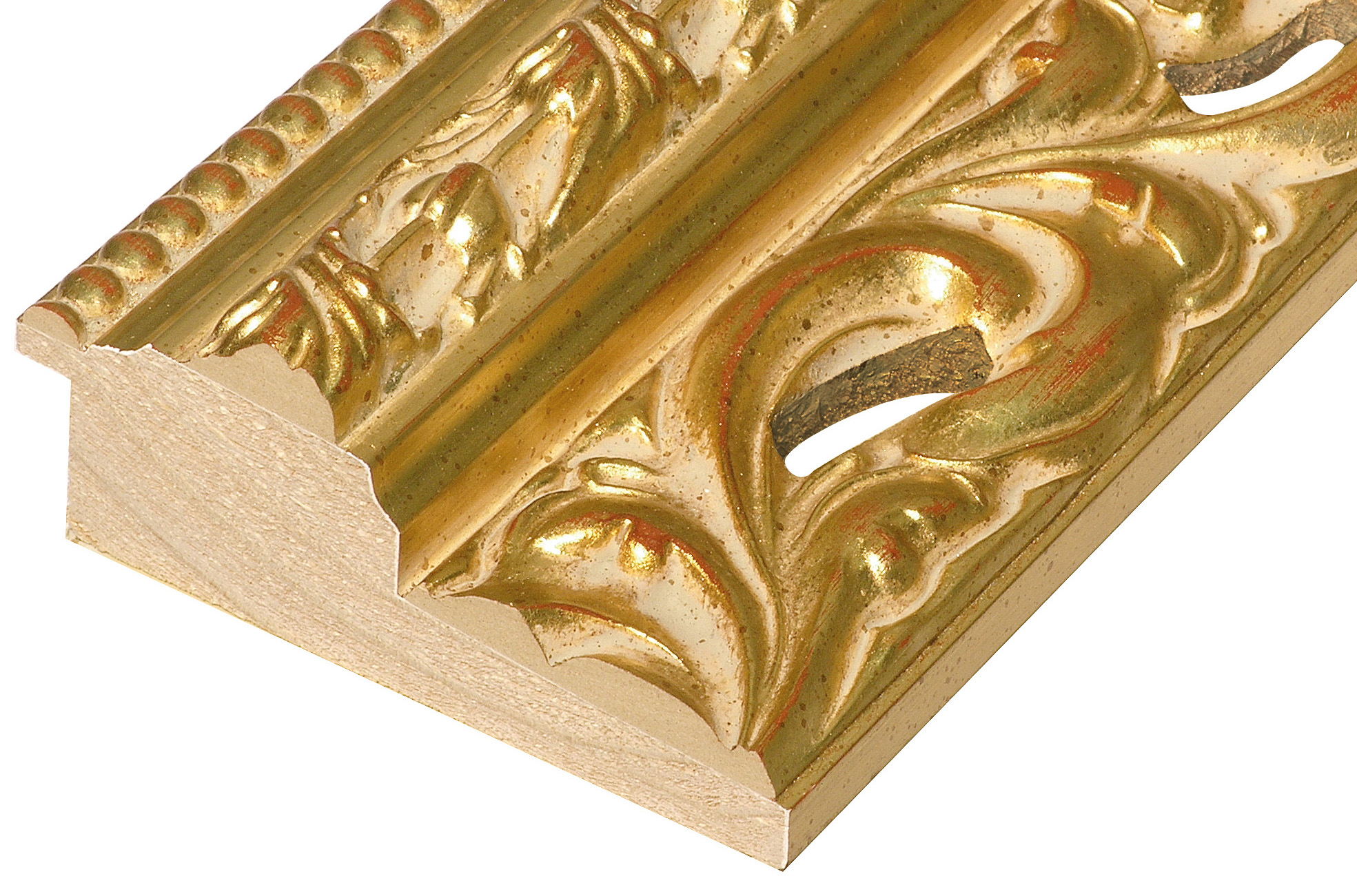 Moulding finger-jointed pine Width 100mm - Gold, decorations - 981ORO