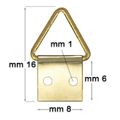 Hanger, brass plated hinged n.0 - Pack 1000