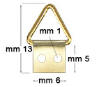 Hanger, brass plated hinged n.0 - Pack 1000