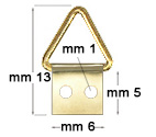 Hanger, brass plated hinged n.00 - Pack 1000