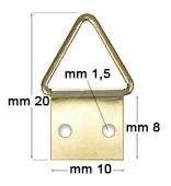 Hanger, brass plated hinged n.1 - Pack 100