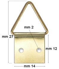 Hanger, brass plated hinged n.0 - Pack 200