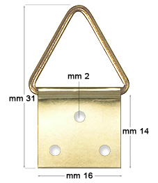 Hanger, brass plated hinged n.4 - Pack 100