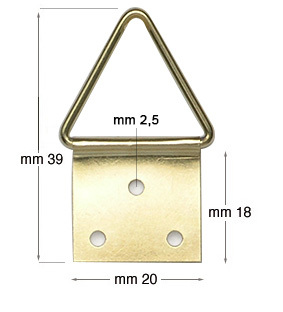 Hanger, brass plated hinged n.0 - Pack 100