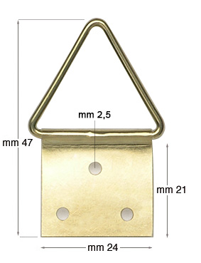 Hanger, brass plated hinged n.0 - Pack 50