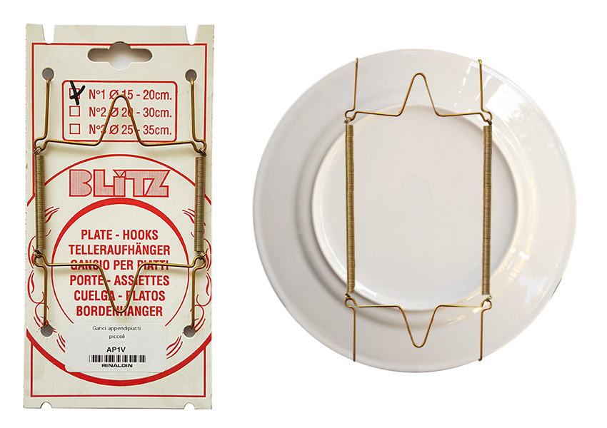 Glossy brass platehanger, small Rinaldin