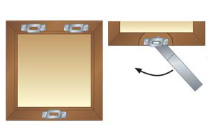 Security Hanging System AS for wooden frames - 1 kit