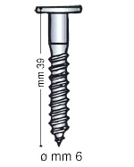 T-screws for security hanging system - Pack 1000